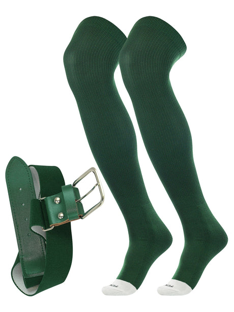 TCK Dark Green / Small Prosport Belt and Socks Combo | Over the Knee Sock