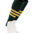 TCK Dark Green/White/Gold / Small Baseball Stirrup Socks with Stripes Pattern D