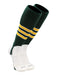 TCK Dark Green/White/Gold / Small Baseball Stirrup Socks with Stripes Pattern D