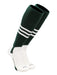 TCK Dark Green/White / Large Baseball Stirrup Socks with Stripes Pattern B