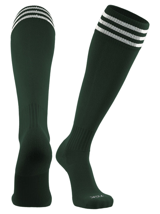 TCK Dark Green/White / Medium Finale Soccer Socks 3-Stripes