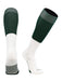 TCK Dark Green/White / Medium Long Football Socks End Zone