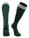 TCK Dark Green/White / Medium Premier Soccer Socks with Fold Down Stripes