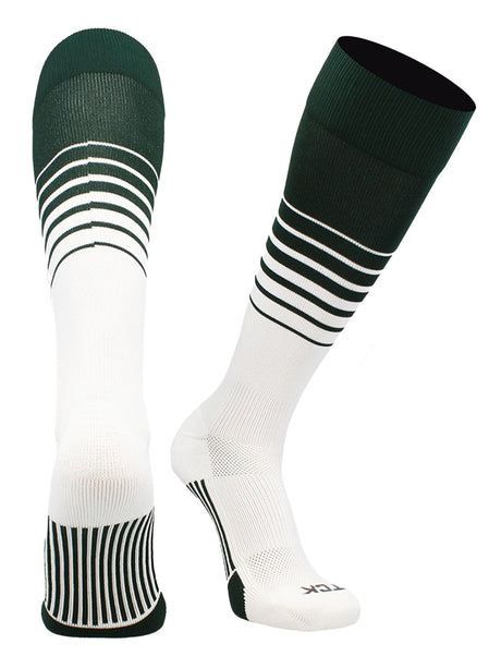 Elite Breaker Striped Socks: Extra Stretch for Shin Guards & Comfort