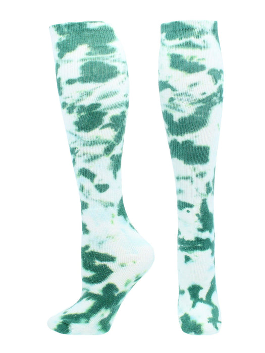 TCK Dark Green/White / Small Tie Dye Multisport Tube Socks Soccer Softball