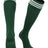 TCK Dk Green White / Large European Striped Soccer Socks Fold Down Top