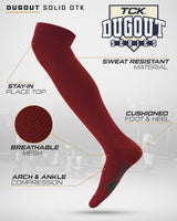 TCK Dugout Over the Knee Baseball Socks | Elite Athletic Sock