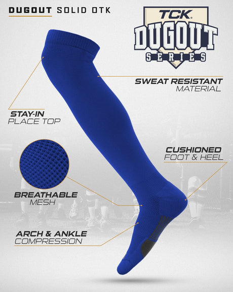 TCK Dugout Over the Knee Baseball Socks | Elite Athletic Sock
