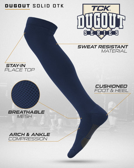 TCK Dugout Over the Knee Baseball Socks | Elite Athletic Sock