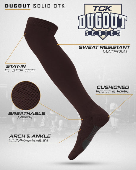 TCK Dugout Over the Knee Baseball Socks | Elite Athletic Sock