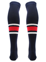 TCK Dugout Striped Over the Knee Baseball Socks Pattern E