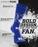 TCK Duke Royal/White / Medium Duke Blue Devils Mayhem Crew Socks