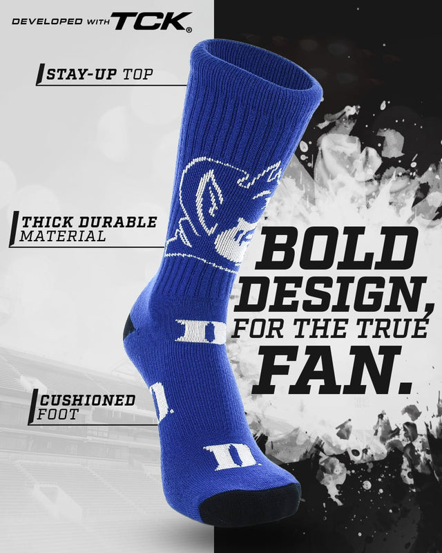 Duke Blue Devils Mayhem Crew Socks (Made in USA)