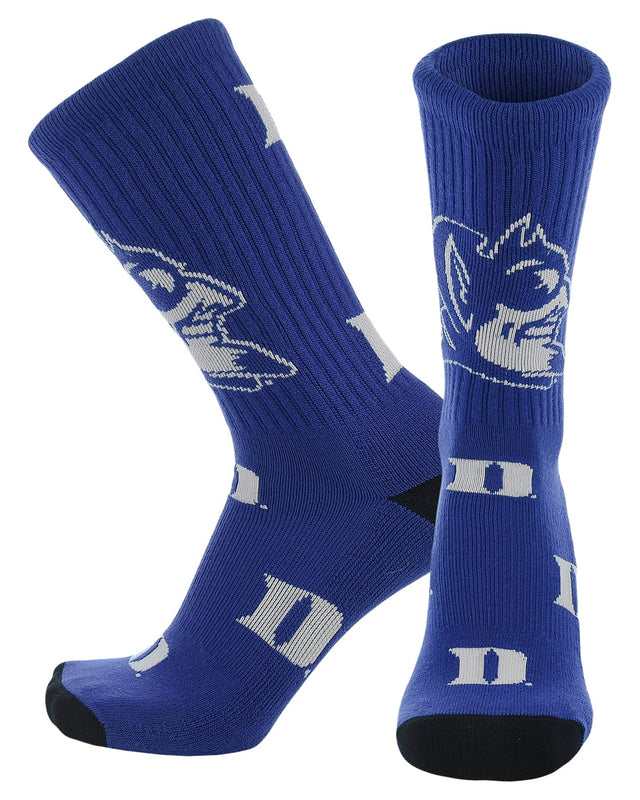 TCK Duke Royal/White / Medium Duke Blue Devils Mayhem Crew Socks