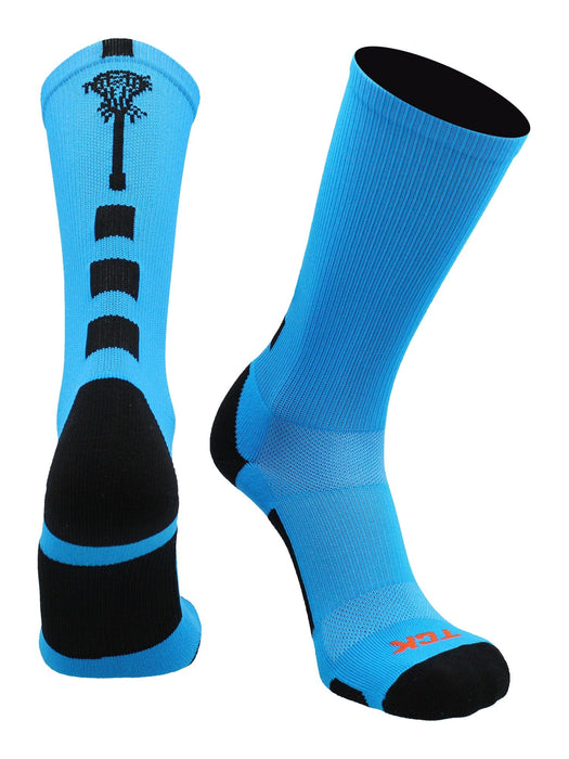 TCK Electric Blue/Black / Large Lacrosse Socks Midline Logo Crew