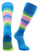 TCK Electric Blue/Neon Yellow/Bright Pink / X-Large Dugout Socks For Baseball and Softball