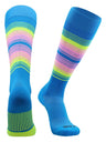 TCK Electric Blue/Neon Yellow/Bright Pink / X-Large Dugout Socks For Baseball and Softball