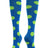 TCK Electric Blue/Neon Yellow / Small Krazisox Polka Dot Over The Calf Socks