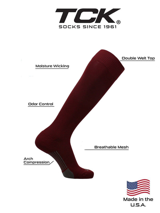 TCK Elite Performance Baseball Socks Dugout Solid Team Colors