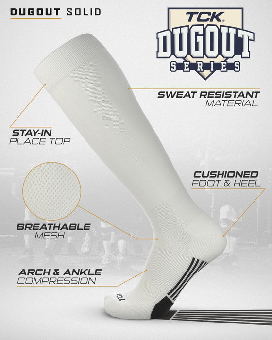 TCK Elite Performance Baseball Socks Dugout Solid Team Colors