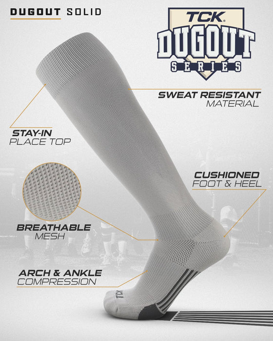 TCK Elite Performance Baseball Socks Dugout Solid Team Colors