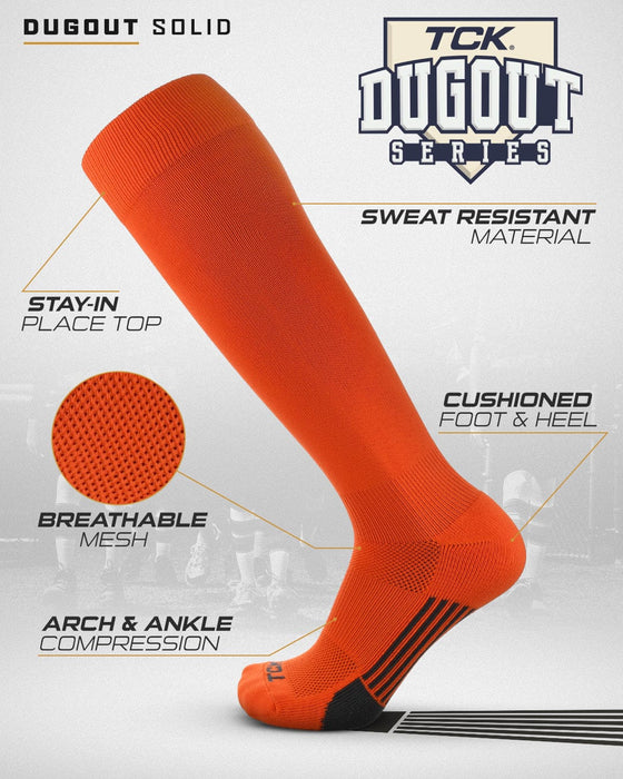 TCK Elite Performance Baseball Socks Dugout Solid Team Colors