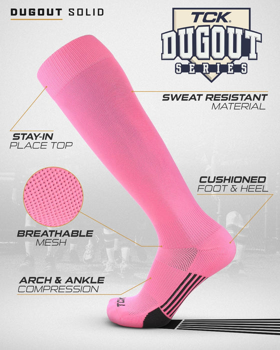 TCK Elite Performance Baseball Socks Dugout Solid Team Colors