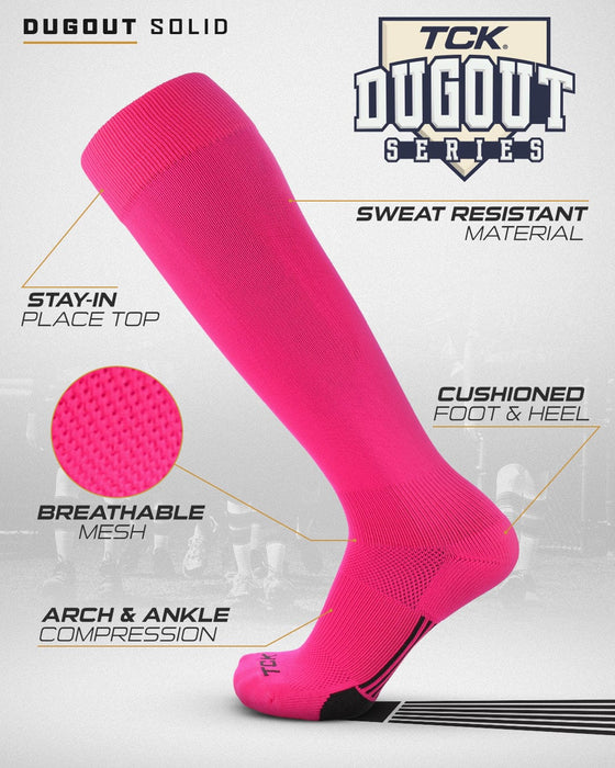 TCK Elite Performance Baseball Socks Dugout Solid Team Colors