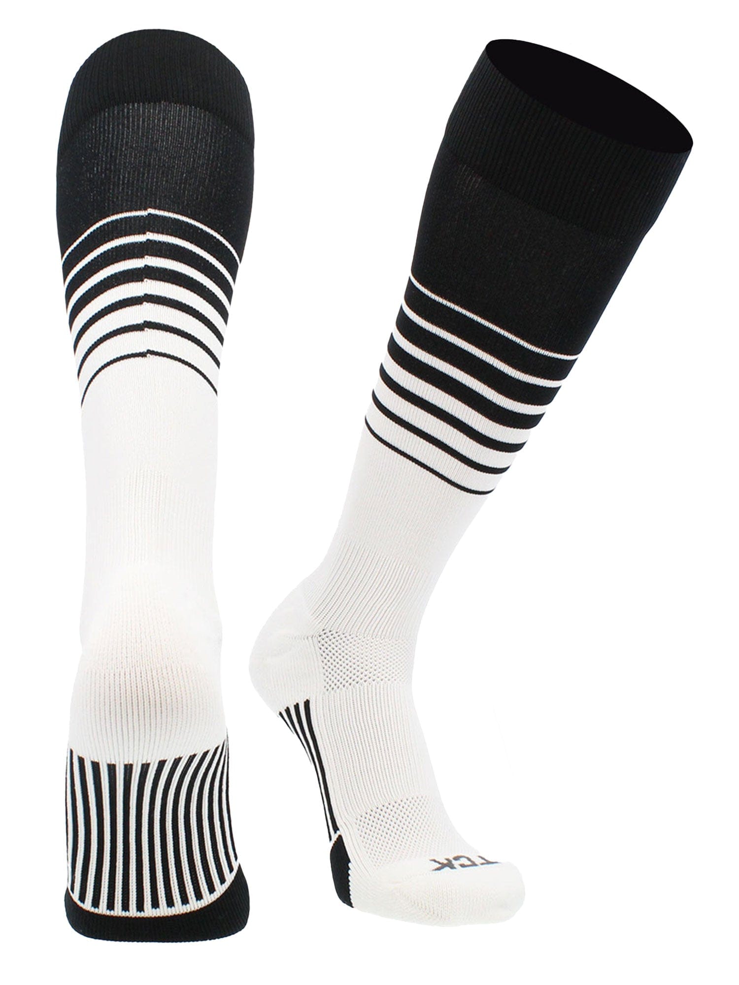black white elite socks