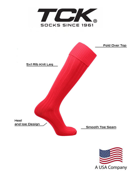 TCK European Soccer Socks Fold Down Top