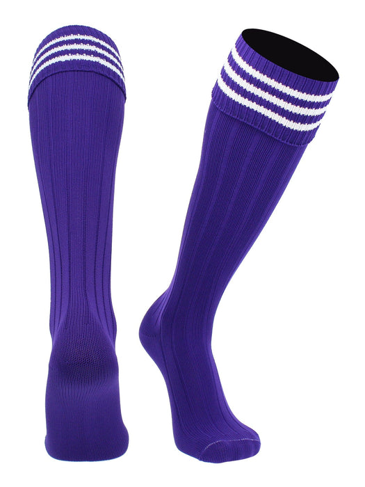 TCK European Striped Soccer Socks Fold Down Top