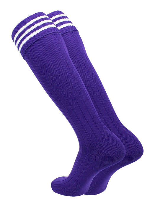 TCK European Striped Soccer Socks Fold Down Top