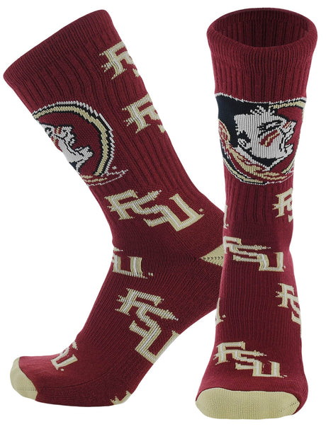 TCK Florida State Garnet/Gold / Large Florida State Seminoles Mayhem Crew Socks