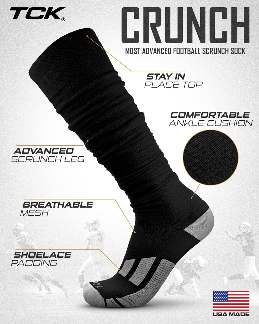 Scrunched Rugby Socks Long Football Scrunch Socks, Boys and Men's Sizes, White and Pink – TCK