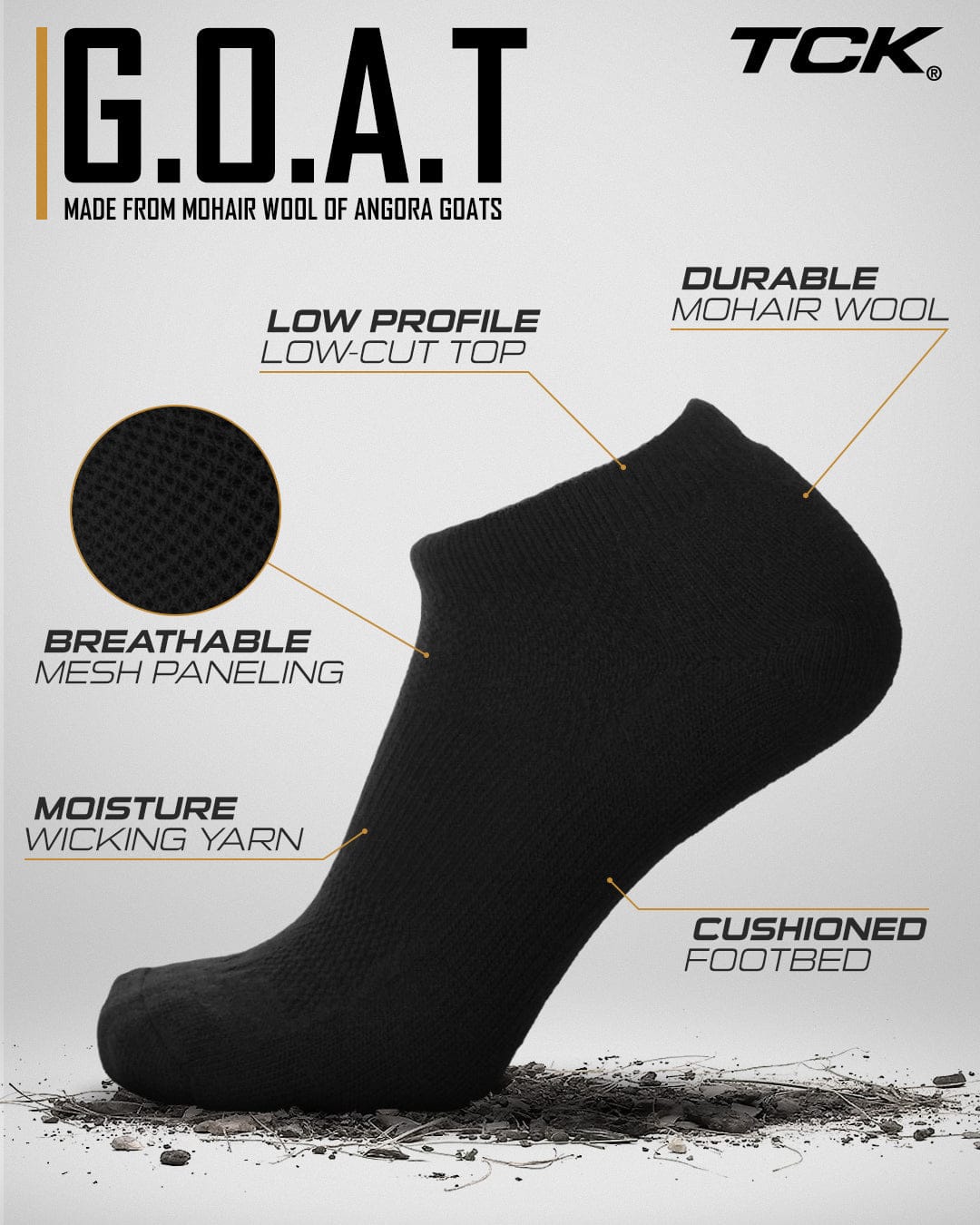 TCK GOAT Socks Low Cut