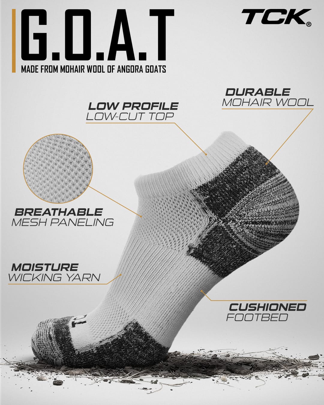TCK GOAT Socks Low Cut