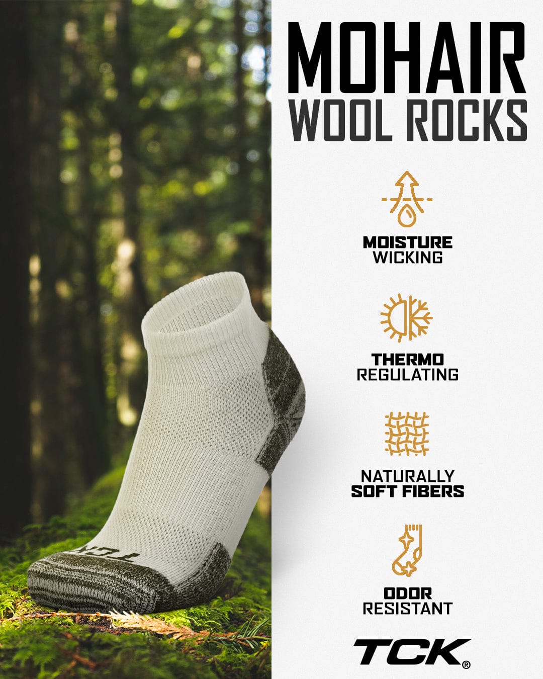 TCK GOAT Socks Quarter Length