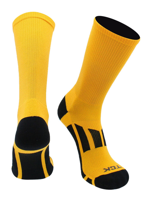 TCK Gold / Large Elite Performance Sports Socks 2.0 Crew Length