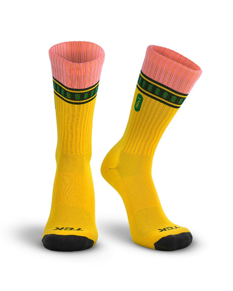 TCK Gold/Pink/Granite / Small On Point Pencil Crew Socks