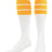 TCK Gold / Small Retro Tube Socks 3 Stripes Over the Calf