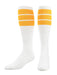 TCK Gold / Small Retro Tube Socks 3 Stripes Over the Calf