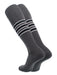 TCK Graphite/White/Black / Large Elite Performance Baseball Socks Dugout Pattern D