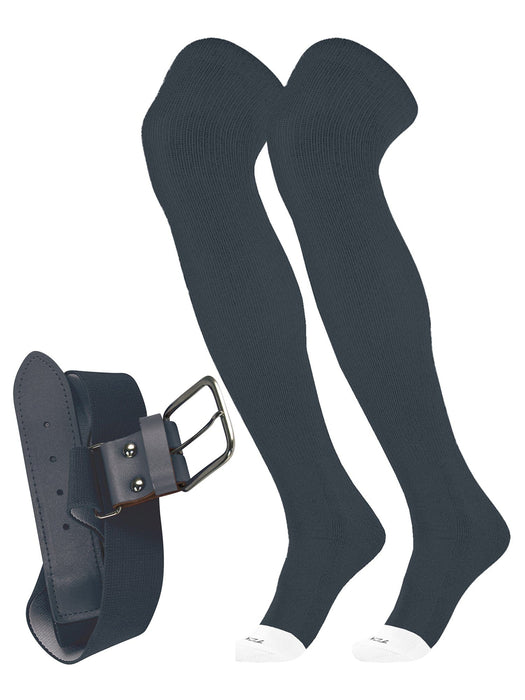 TCK Graphite / X-Large Pro Plus Performance Sports Belt and Socks Combo Over the Knee