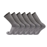 TCK Grey / Large Seamless, Cushioned Crew Socks: Moisture Wicking Work & Sport