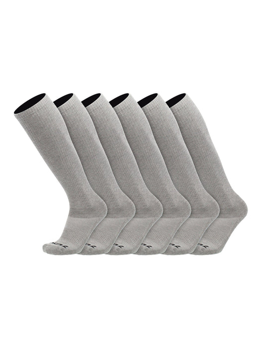 TCK Grey / Medium Long Work & Athletic Socks Over the Calf 6-Pack