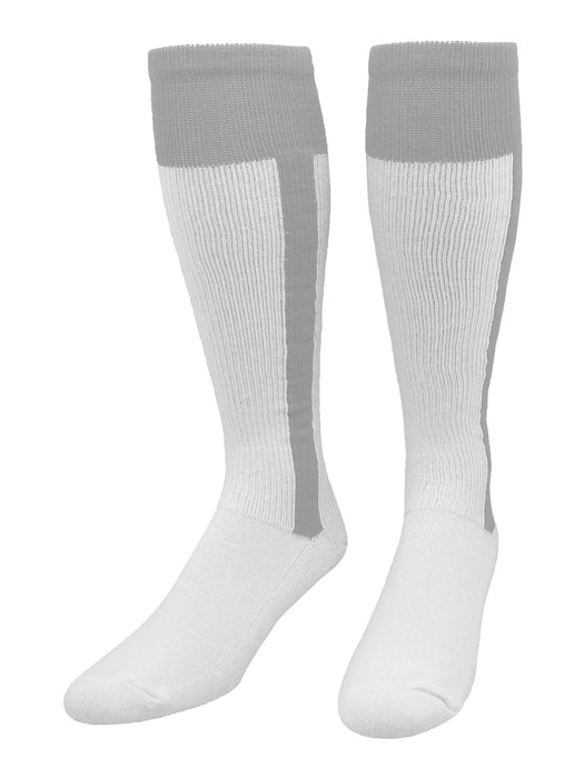 TCK Grey / Small Classic 2-n-1 Softball and Baseball Stirrup Socks