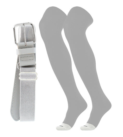 TCK Grey / Small Pro Plus Performance Sports Belt and Socks Combo Over the Knee