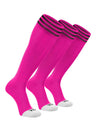 TCK Hot Pink/Black 3-Pack / X-Small Prosport Trio Tube Socks