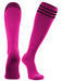 TCK Hot Pink/Black / Medium Finale Soccer Socks 3-Stripes