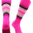 TCK Hot Pink/Black/Pink / X-Large Dugout Socks For Baseball and Softball